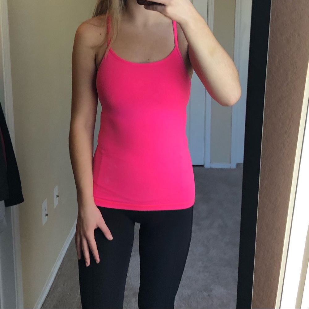 Hot Pink Lululemon Y-Tank top 4